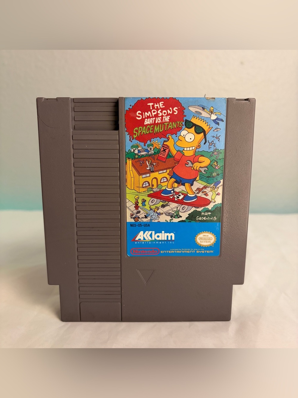 The Simpsons: Bart vs. the Space Mutants (Nintendo NES, 1991) Cartridge Works